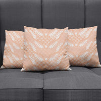 Apricot Mermaid Puakenikeni Maile Lei Pillow Cover LT01 - Polynesian Pride