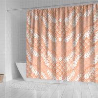 Apricot Mermaid Puakenikeni Maile Lei Shower Curtain LT01 - Polynesian Pride
