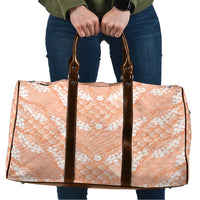 Apricot Mermaid Puakenikeni Maile Lei Travel Bag