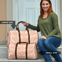 Apricot Mermaid Puakenikeni Maile Lei Travel Bag