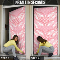 Soft Pink Mermaid Puakenikeni Maile Lei Door Cover LT01 - Polynesian Pride