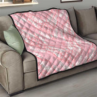 Soft Pink Mermaid Puakenikeni Maile Lei Quilt