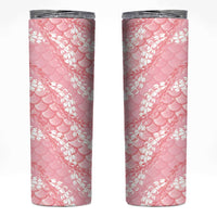 Soft Pink Mermaid Puakenikeni Maile Lei Skinny Tumbler