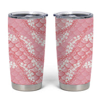Soft Pink Mermaid Puakenikeni Maile Lei Tumbler Cup LT01 Pink - Polynesian Pride