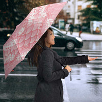 Soft Pink Mermaid Puakenikeni Maile Lei Umbrella
