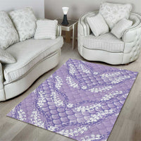 Lilac Mermaid Puakenikeni Maile Lei Area Rug