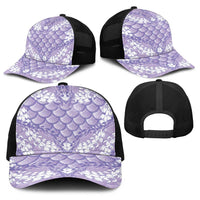 Lilac Mermaid Puakenikeni Maile Lei Baseball Net Cap