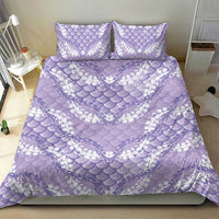 Lilac Mermaid Puakenikeni Maile Lei Bedding Set