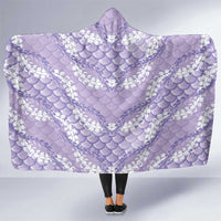 Lilac Mermaid Puakenikeni Maile Lei Hooded Blanket LT01 One Size Purple - Polynesian Pride