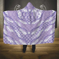 Lilac Mermaid Puakenikeni Maile Lei Hooded Blanket LT01 - Polynesian Pride