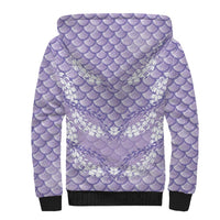 Lilac Mermaid Puakenikeni Maile Lei Sherpa Hoodie