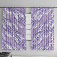 Lilac Mermaid Puakenikeni Maile Lei Window Curtain