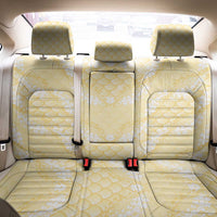 Pastel Yellow Mermaid Puakenikeni Maile Lei Back Car Seat Cover