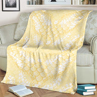 Pastel Yellow Mermaid Puakenikeni Maile Lei Blanket