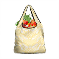 Pastel Yellow Mermaid Puakenikeni Maile Lei Grocery Bag LT01 1-pack One Size Yellow - Polynesian Pride