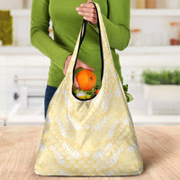 Pastel Yellow Mermaid Puakenikeni Maile Lei Grocery Bag LT01 - Polynesian Pride