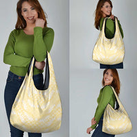Pastel Yellow Mermaid Puakenikeni Maile Lei Grocery Bag LT01 - Polynesian Pride