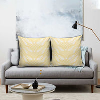 Pastel Yellow Mermaid Puakenikeni Maile Lei Pillow Cover LT01 - Polynesian Pride
