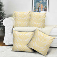 Pastel Yellow Mermaid Puakenikeni Maile Lei Pillow Cover LT01 - Polynesian Pride