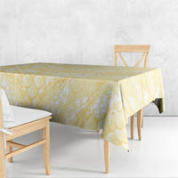 Pastel Yellow Mermaid Puakenikeni Maile Lei Tablecloth