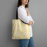Pastel Yellow Mermaid Puakenikeni Maile Lei Tote Bag LT01 - Polynesian Pride