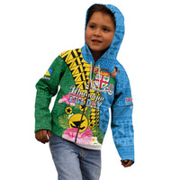 Personalised Malampa Fiji Day Kid Hoodie Tropical Tapa Pattern