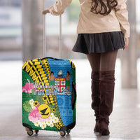 Malampa Fiji Day Luggage Cover Tropical Tapa Pattern