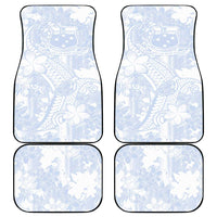 Samoa White Sunday Car Mats Plumeria Floral