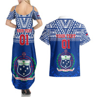 Custom Samoa Rugby Couples Matching Summer Maxi Dress and Hawaiian Shirt Manu Samoa Polynesian Tatoo Pattern LT01 - Polynesian Pride