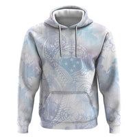 Samoa White Sunday Hoodie Sweet Pastel Plumeria Floral LT01 Pullover Hoodie White - Polynesian Pride