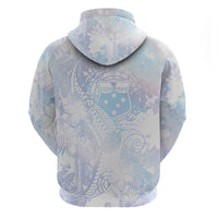 Samoa White Sunday Hoodie Sweet Pastel Plumeria Floral LT01 - Polynesian Pride