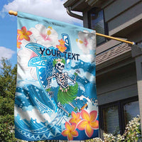 Personalized Hawaii Hula Girl Skeleton Dancing Garden Flag Hibiscus Tribal Shark LT01 - Polynesian Pride