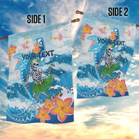 Personalized Hawaii Hula Girl Skeleton Dancing Garden Flag Hibiscus Tribal Shark LT01 - Polynesian Pride