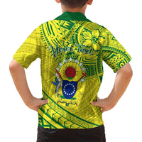 Kia Orana Cook Islands Family Matching Puletasi Dress and Hawaiian Shirt Turtle Yellow Green Polynesian Pattern LT01 - Polynesian Pride