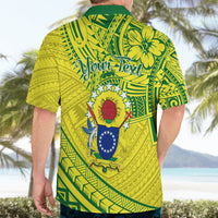 Kia Orana Cook Islands Hawaiian Shirt Turtle Yellow Green Polynesian Pattern LT01 - Polynesian Pride