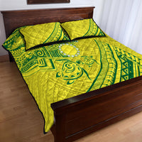 Kia Orana Cook Islands Quilt Bed Set Turtle Yellow Green Polynesian Pattern LT01 - Polynesian Pride