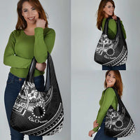 Kia Orana Cook Islands Grocery Bag Circle Stars With Floral White Pattern