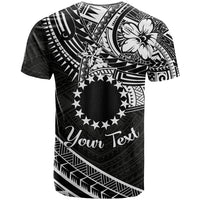 Kia Orana Cook Islands T Shirt Circle Stars With Floral White Pattern LT01 - Polynesian Pride