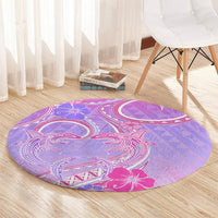 Polynesian Shark Valentine Round Carpet Sweet Unique Version LT01 - Polynesian Pride