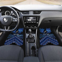 Personalised Aotearoa Matariki Car Mats Blue Fern Maori Poutama