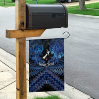 Personalised Aotearoa Matariki Garden Flag Blue Fern Maori Poutama