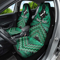 Personalised Aotearoa Matariki Car Seat Cover Green Fern Maori Poutama
