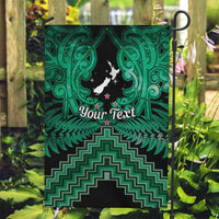 Personalised Aotearoa Matariki Garden Flag Green Fern Maori Poutama