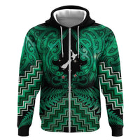 Personalised Aotearoa Matariki Hoodie Green Fern Maori Poutama