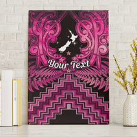 Personalised Aotearoa Matariki Canvas Wall Art Pink Fern Maori Poutama