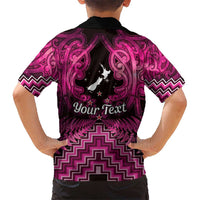 Personalised Aotearoa Matariki Kid Hawaiian Shirt Pink Fern Maori Poutama LT01 - Polynesian Pride