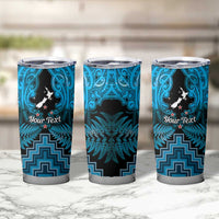 Personalised Aotearoa Matariki Tumbler Cup Turquoise Fern Maori Poutama
