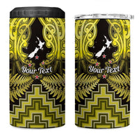Personalised Aotearoa Matariki 4 in 1 Can Cooler Tumbler Yellow Fern Maori Poutama LT01 One Size: 16 oz Yellow - Polynesian Pride