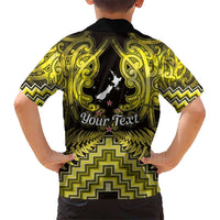 Personalised Aotearoa Matariki Kid Hawaiian Shirt Yellow Fern Maori Poutama LT01 - Polynesian Pride