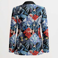 Hawaii Tropicana Blue Pattern Blazer - Polynesian Pride